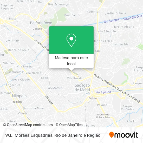 W.L. Moraes Esquadrias mapa