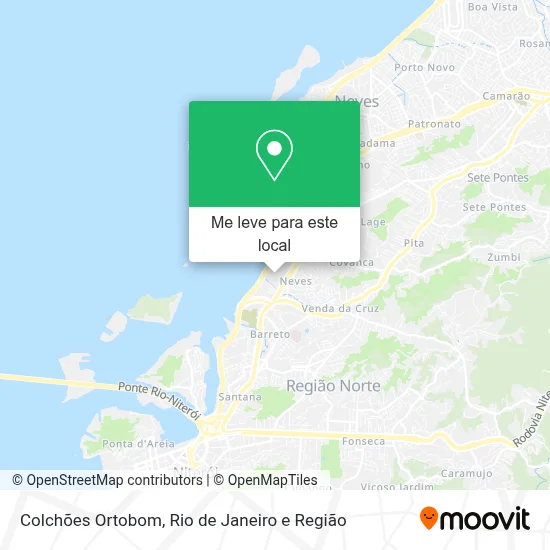 Colchões Ortobom mapa