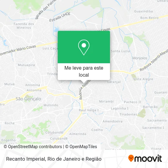 Recanto Imperial mapa