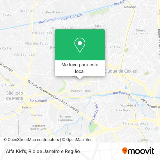 Alfa Kid's mapa