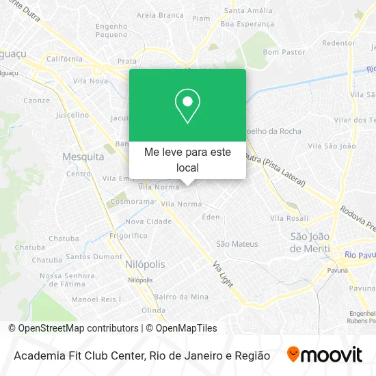 Academia Fit Club Center mapa