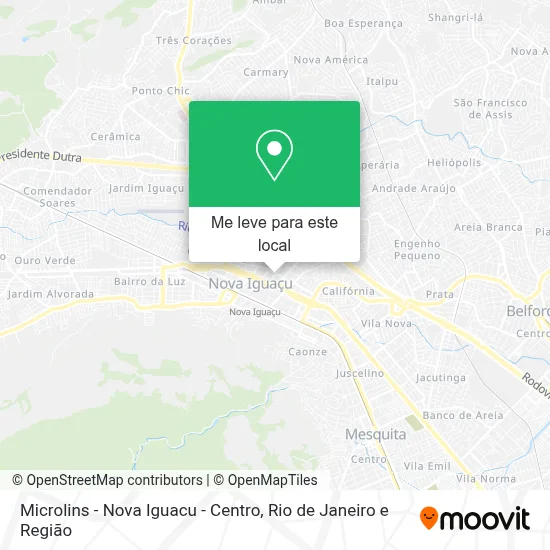 Microlins - Nova Iguacu - Centro mapa