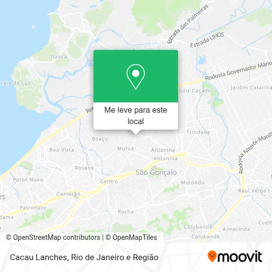 Cacau Lanches mapa