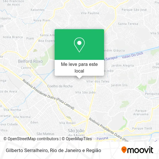 Gilberto Serralheiro mapa