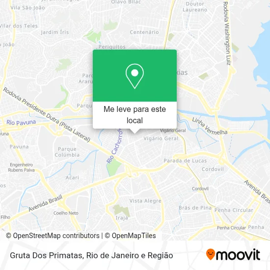 Gruta Dos Primatas mapa