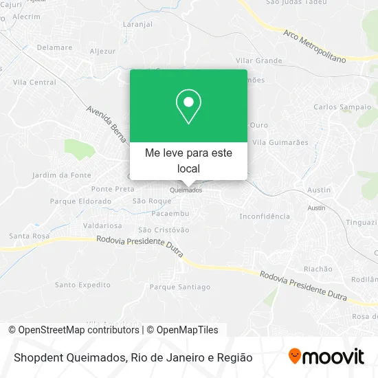 Shopdent Queimados mapa