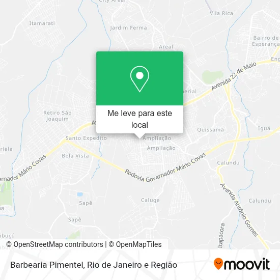 Barbearia Pimentel mapa
