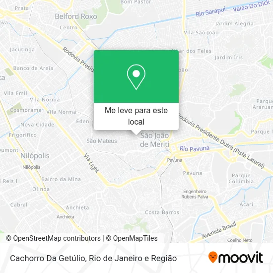 Cachorro Da Getúlio mapa