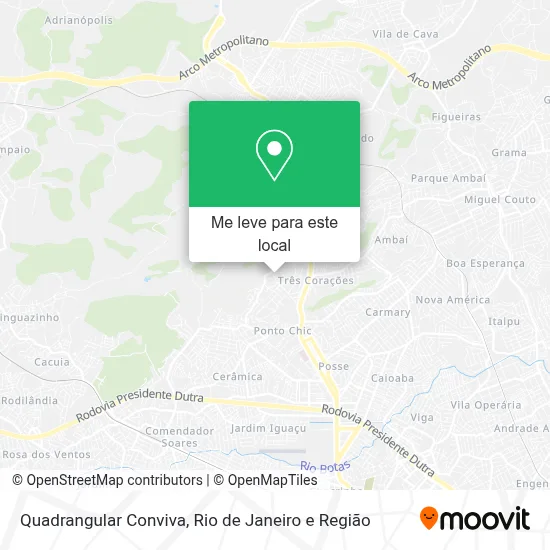 Quadrangular Conviva mapa