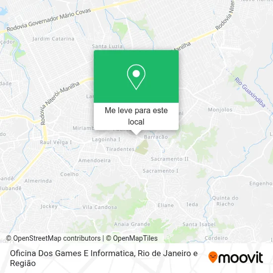 Oficina Dos Games E Informatica mapa