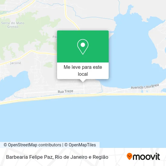 Barbearia Felipe Paz mapa