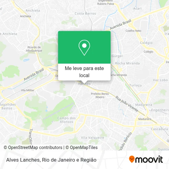 Alves Lanches mapa