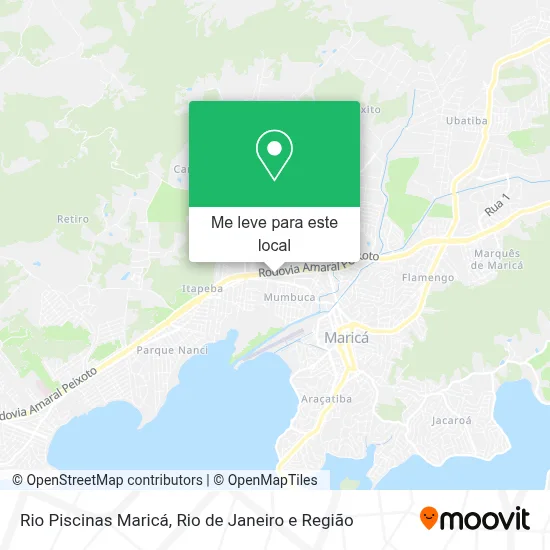 Rio Piscinas Maricá mapa