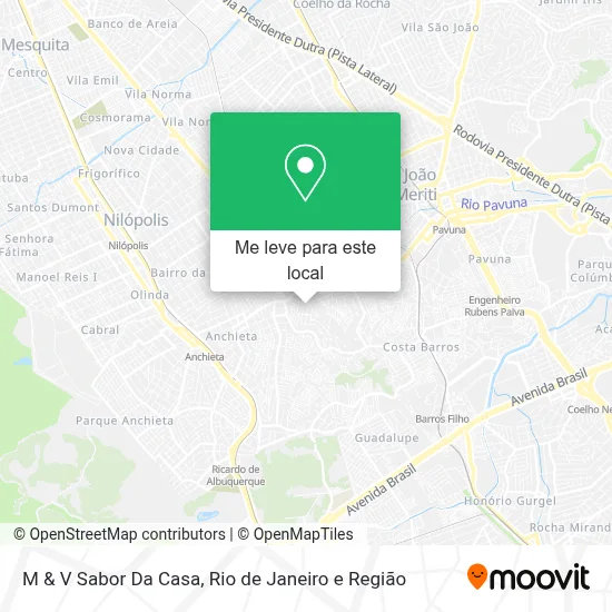 M & V Sabor Da Casa mapa