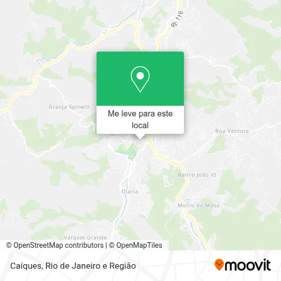 Caíques mapa
