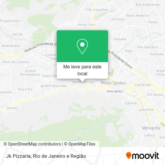Jk Pizzaria mapa