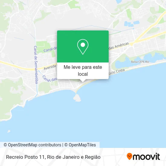 Recreio Posto 11 mapa
