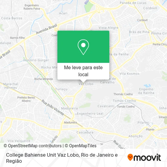 College Bahiense Unit Vaz Lobo mapa
