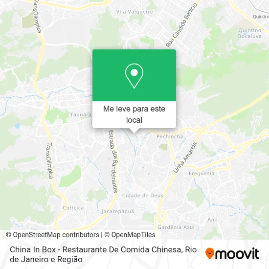 China In Box - Restaurante De Comida Chinesa mapa