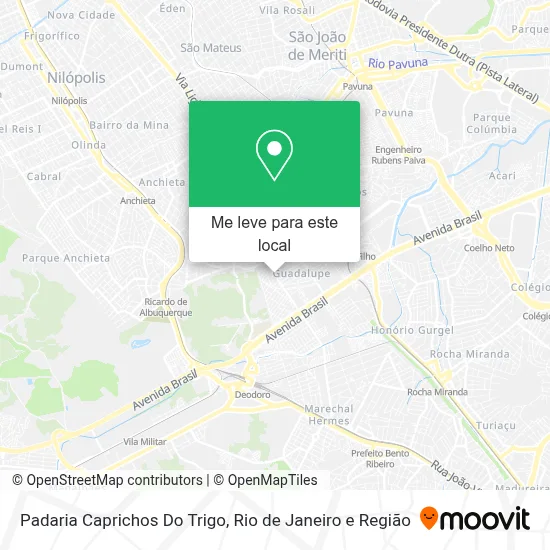 Padaria Caprichos Do Trigo mapa