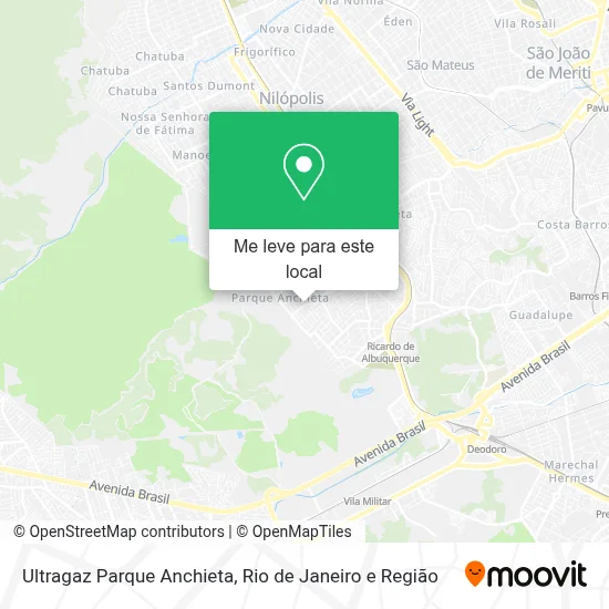 Ultragaz Parque Anchieta mapa