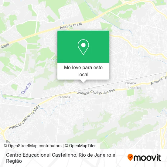 Centro Educacional Castelinho mapa