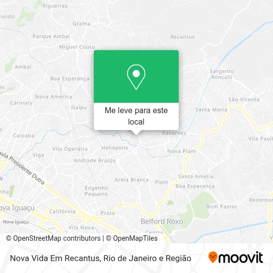Nova Vida Em Recantus mapa