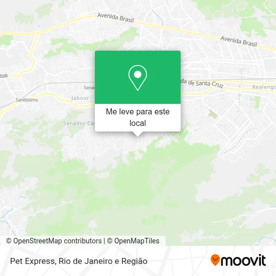 Pet Express mapa