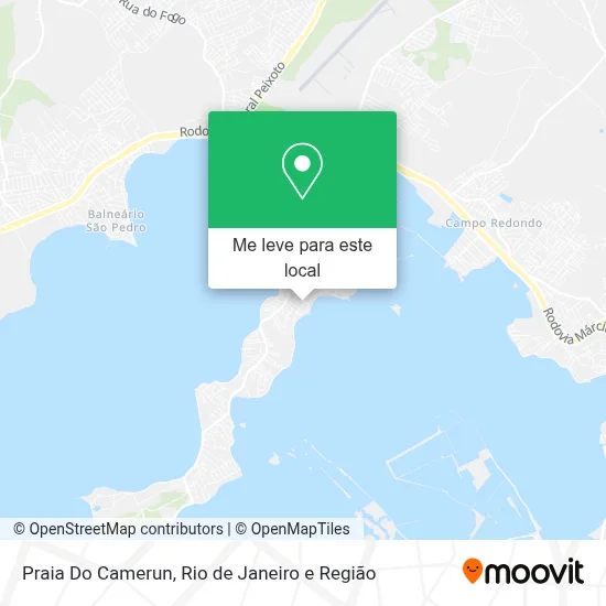 Praia Do Camerun mapa