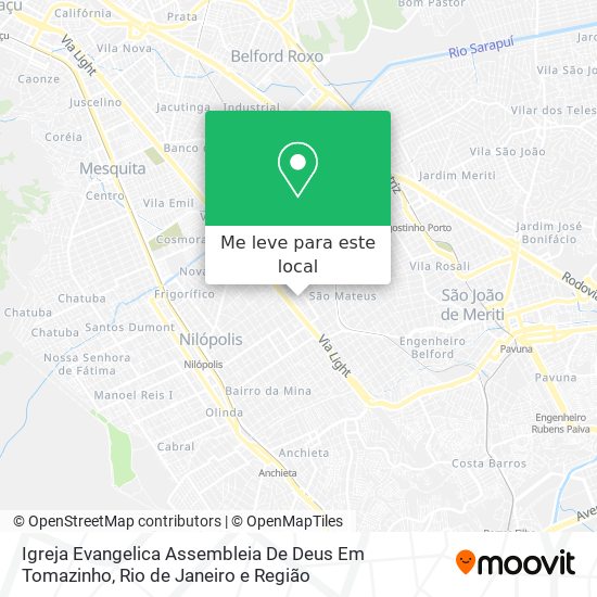 Igreja Evangelica Assembleia De Deus Em Tomazinho mapa