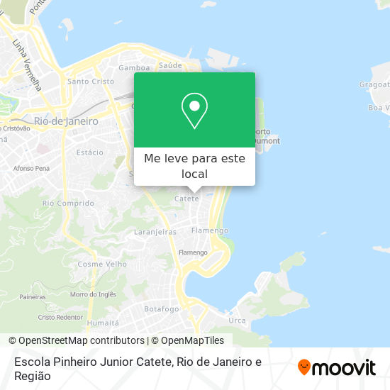 Escola Pinheiro Junior Catete mapa