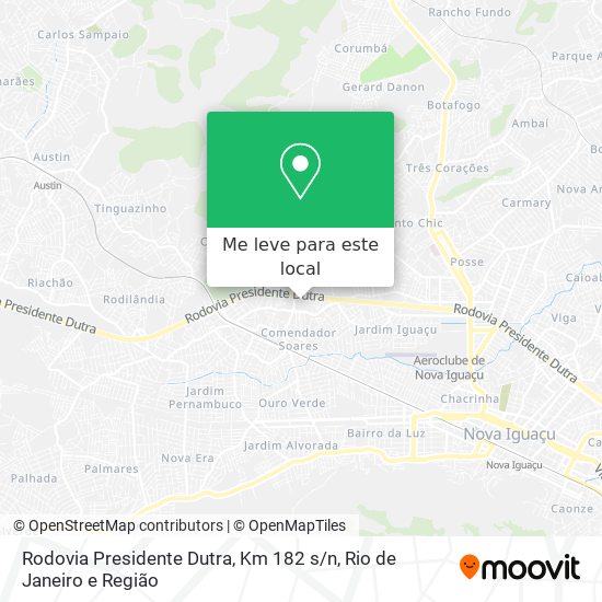 Rodovia Presidente Dutra, Km 182 s / n mapa