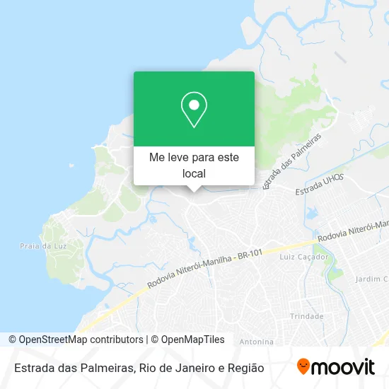 Estrada das Palmeiras mapa