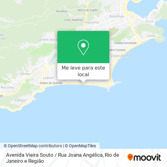 Avenida Vieira Souto / Rua Joana Angélica mapa