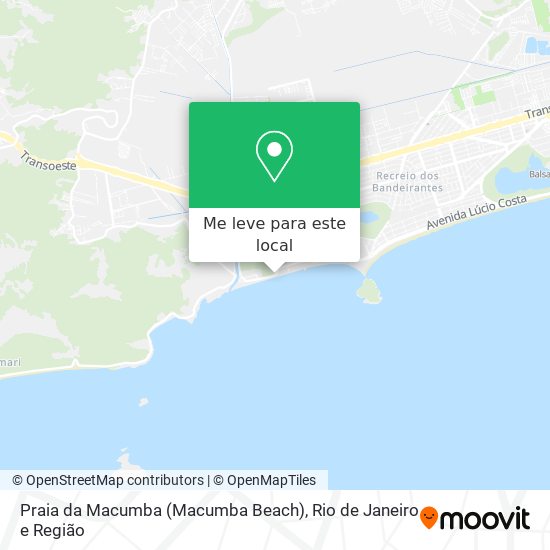 Praia da Macumba (Macumba Beach) mapa