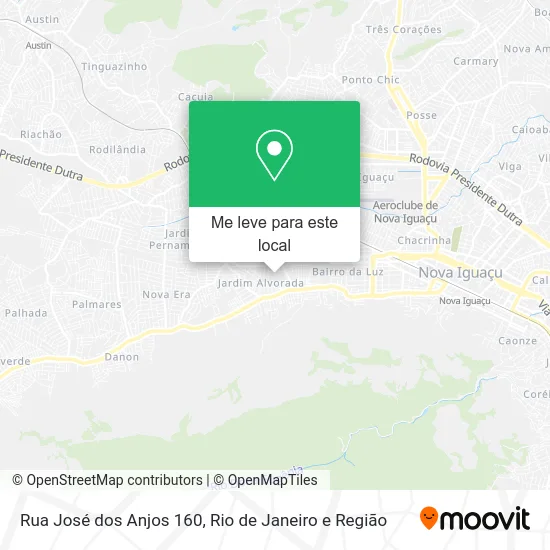 Rua José dos Anjos 160 mapa