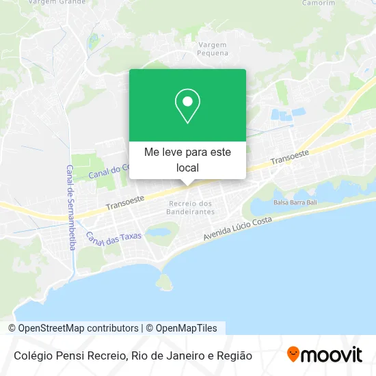 Colégio Pensi Recreio mapa