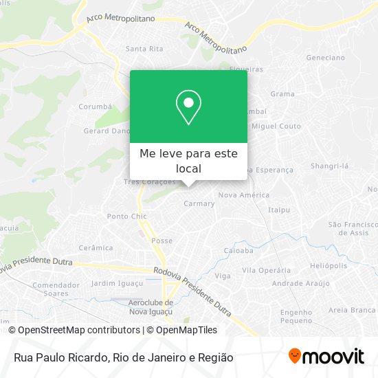 Rua Paulo Ricardo mapa