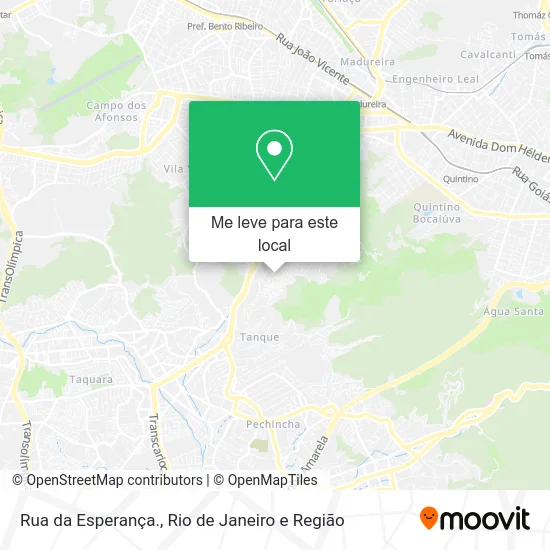 Rua da Esperança. mapa