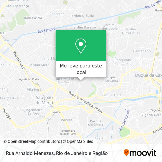 Rua Arnaldo Menezes mapa