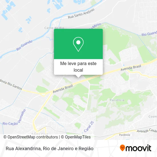 Rua Alexandrina mapa