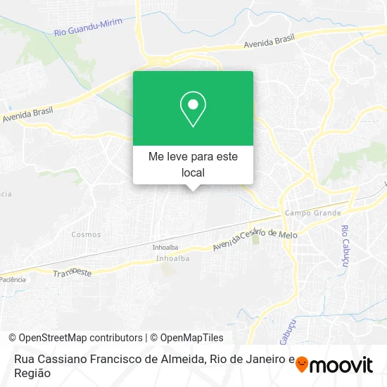 Rua Cassiano Francisco de Almeida mapa