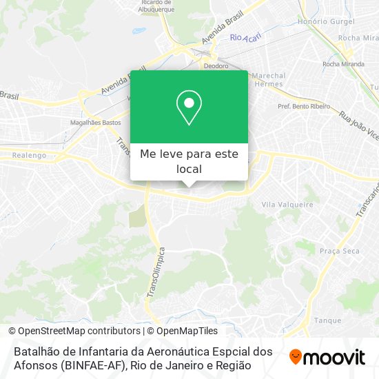 Batalhão de Infantaria da Aeronáutica Espcial dos Afonsos (BINFAE-AF) mapa
