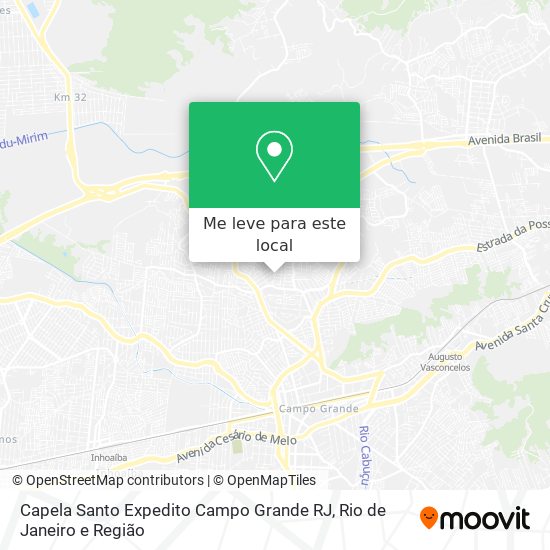 Capela Santo Expedito Campo Grande RJ mapa