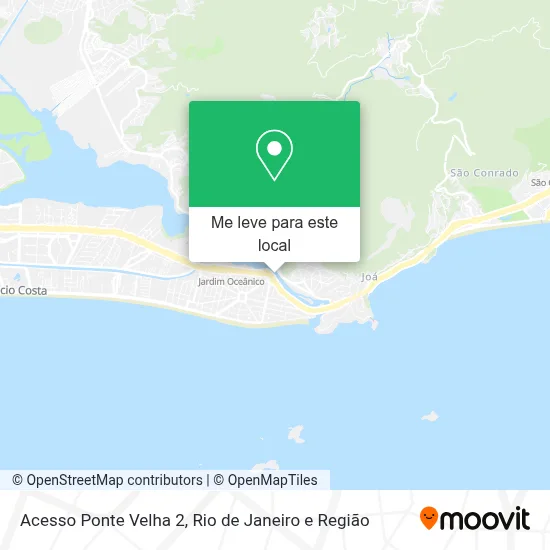 Acesso Ponte Velha 2 mapa