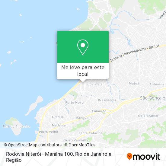 Rodovia Niterói - Manilha 100 mapa