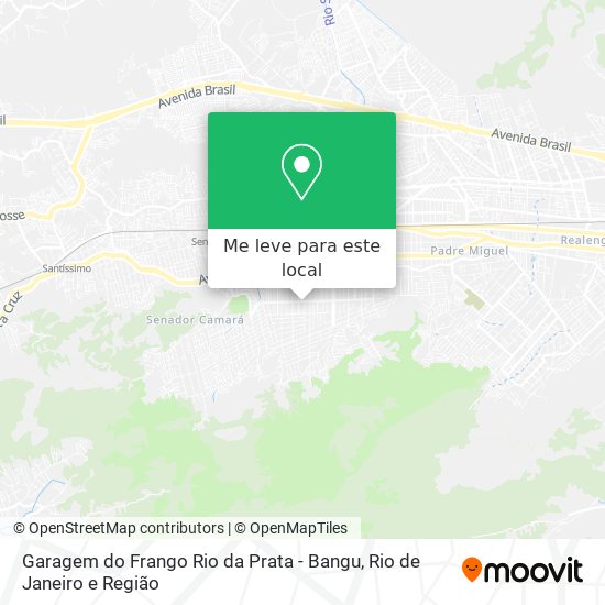 Garagem do Frango Rio da Prata - Bangu mapa