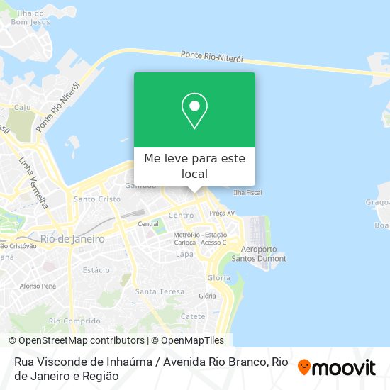Rua Visconde de Inhaúma / Avenida Rio Branco mapa