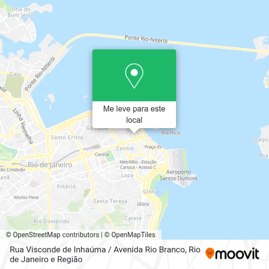 Rua Visconde de Inhaúma / Avenida Rio Branco mapa