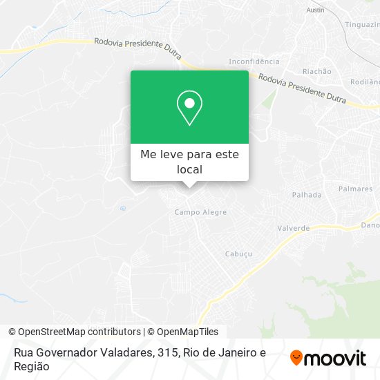 Rua Governador Valadares, 315 mapa